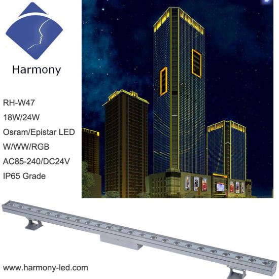 Exterior impermeable IP65 18W 24W LED Lavadora de pared Iluminación