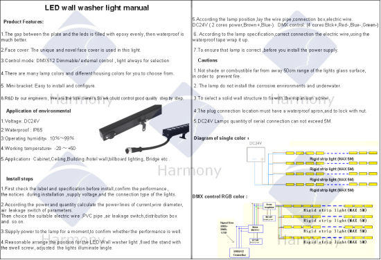 Venta caliente SMD 5050 impermeable LED DMX LED Barra de pared