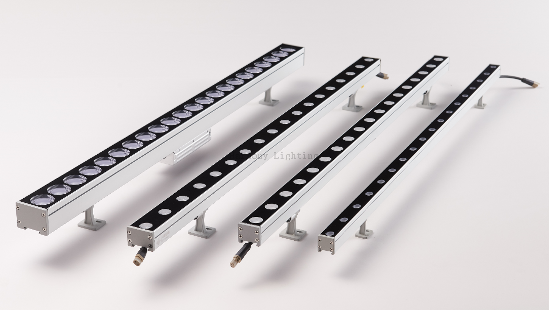 Diseñador al aire libre DMX512 RGBW 36W 48W 72W RGB Bar Ingeniería Iluminación IP65 Lavadora de pared LED impermeable